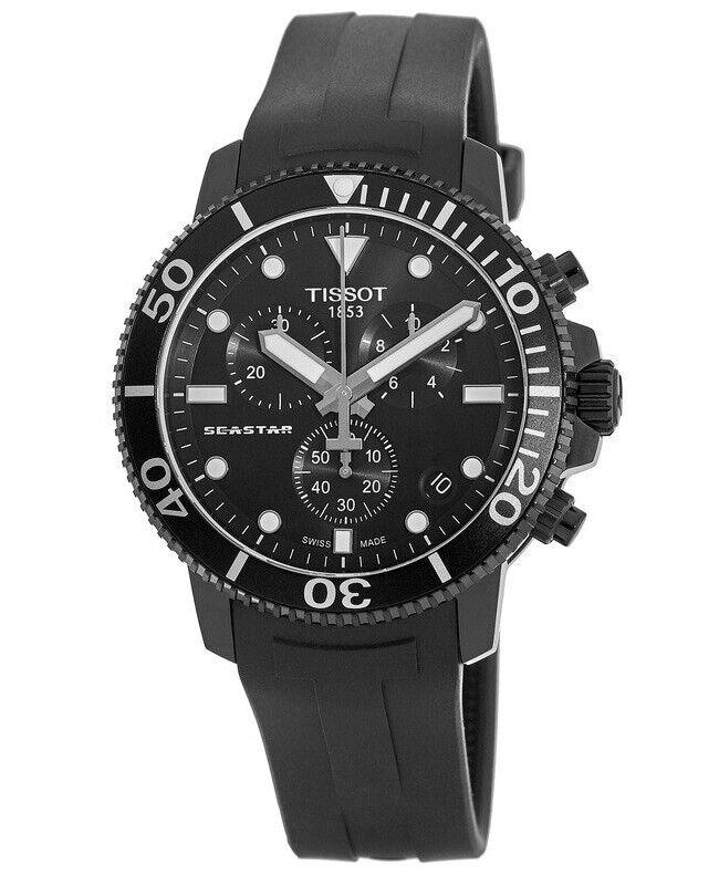 Tissot Seastar 1000 Chronograph Black Dial 45.5mm-Men’s Watch - T120.417.37.051.02