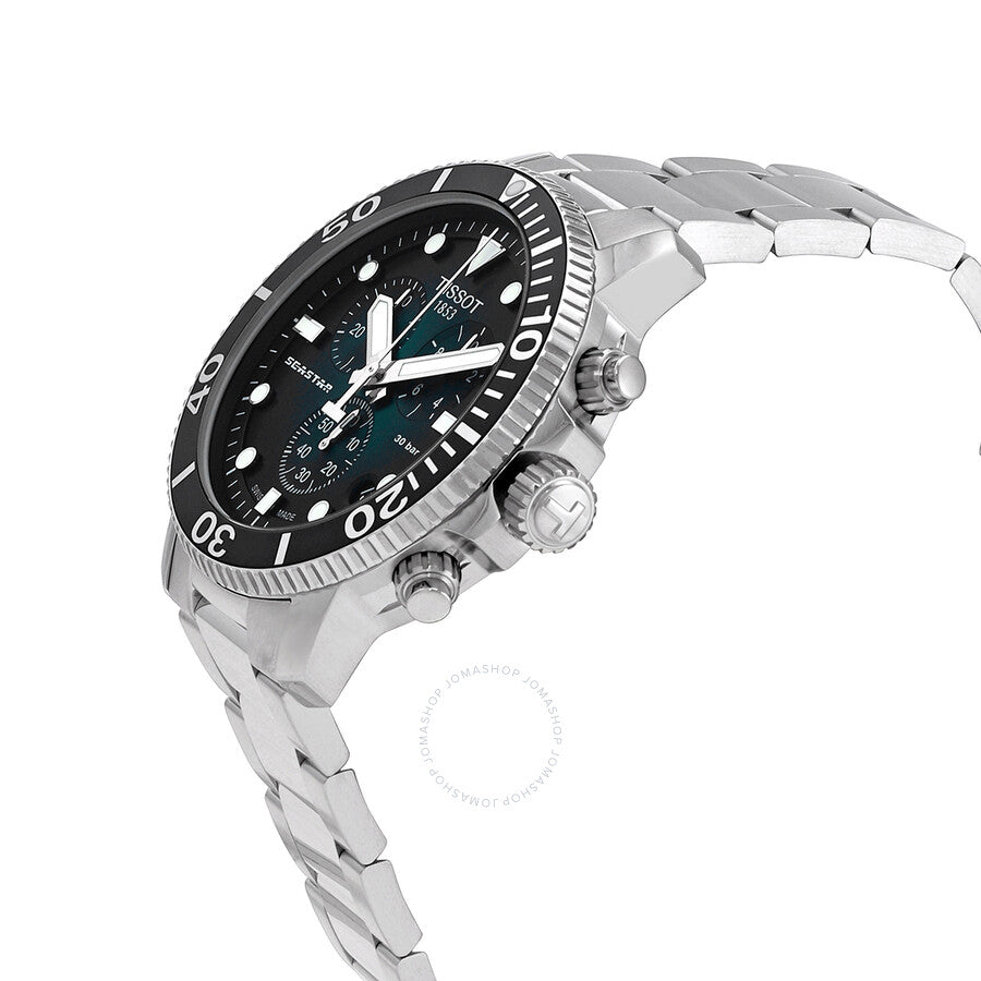 Tissot Seastar Chronograph Quartz Green Dial Men's Watch T120.417.11.091.01