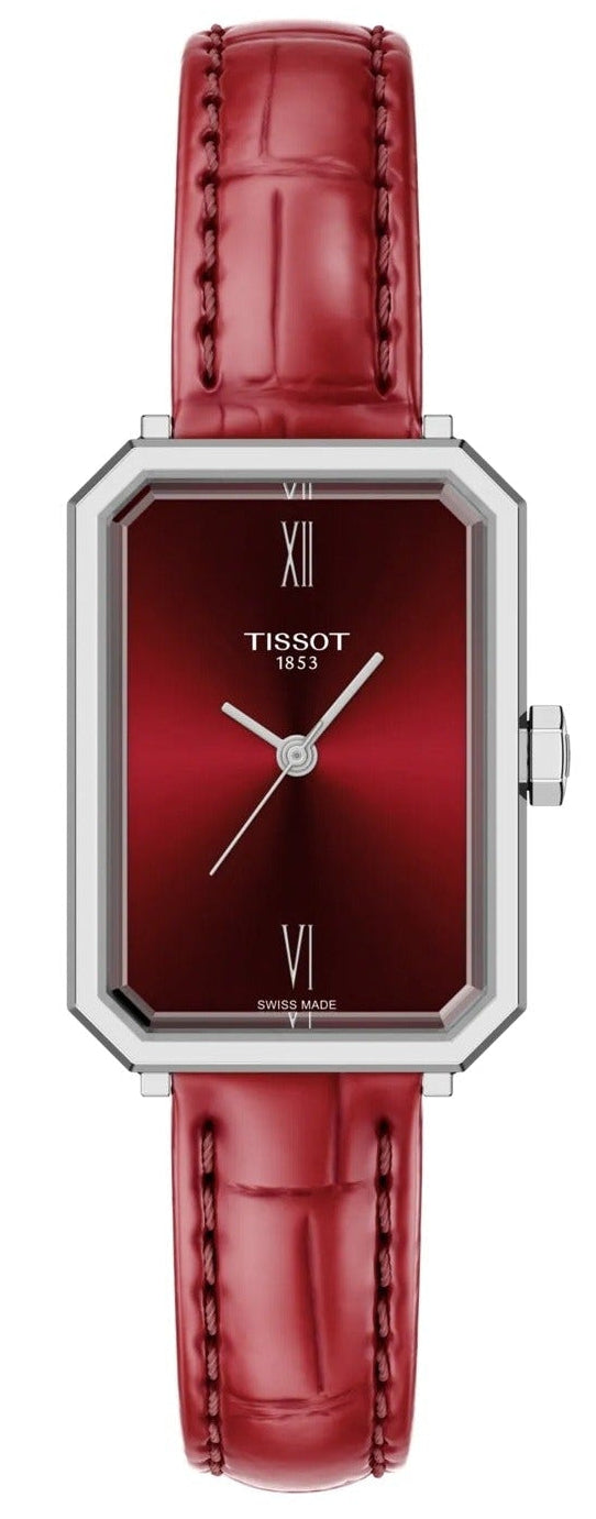 Tissot SRV 30mm Red Dial Leather Strap Dress Women's Watch - T160.110.16.423.00
