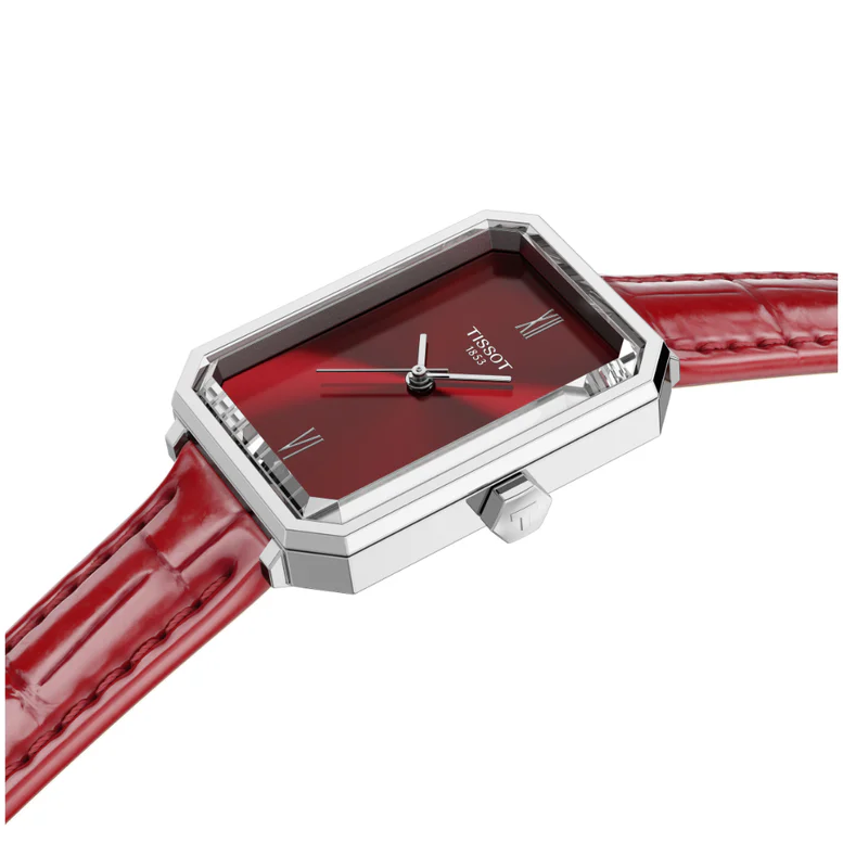 Tissot SRV 30mm Red Dial Leather Strap Dress Women's Watch - T160.110.16.423.00