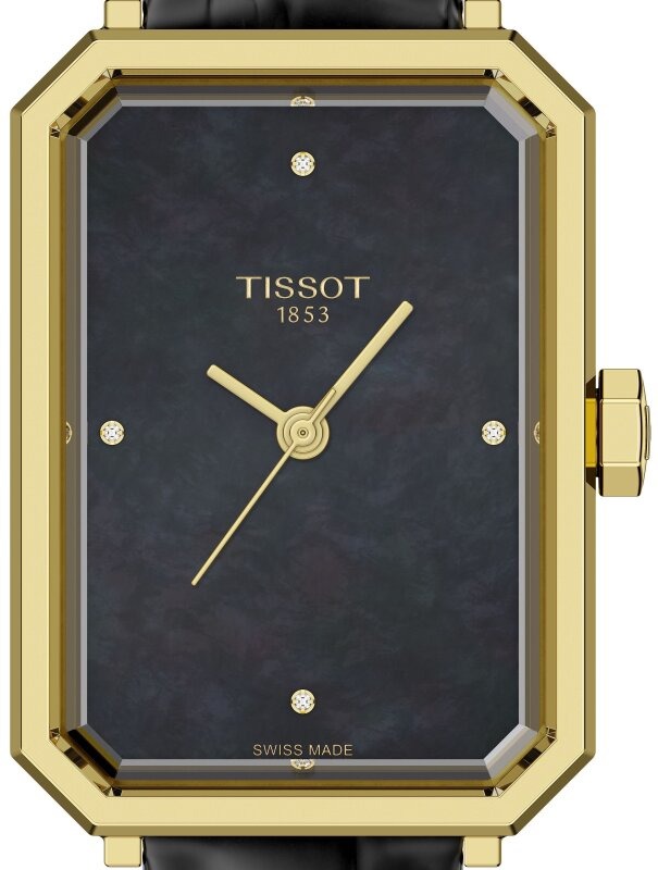 Tissot SRV Black MOP Dial Leather Strap Women's Watch - T160.110.36.126.00