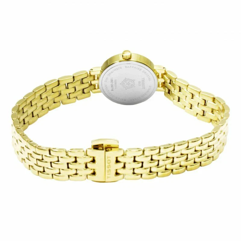Tissot T-Lady Lovely Mother of Pearl Dial Gold Steel Strap Women Watch - T058.009.63.116.00