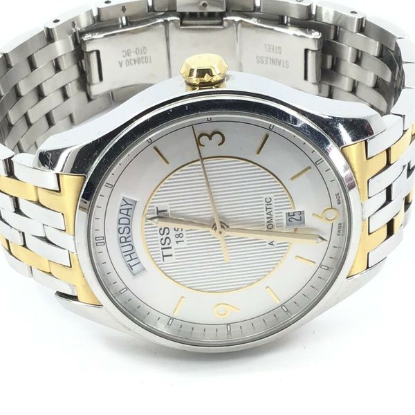 Tissot T Classic T One Automatic Silver Dial Two Tone Steel Strap Men's Watch - T038.430.22.037.00