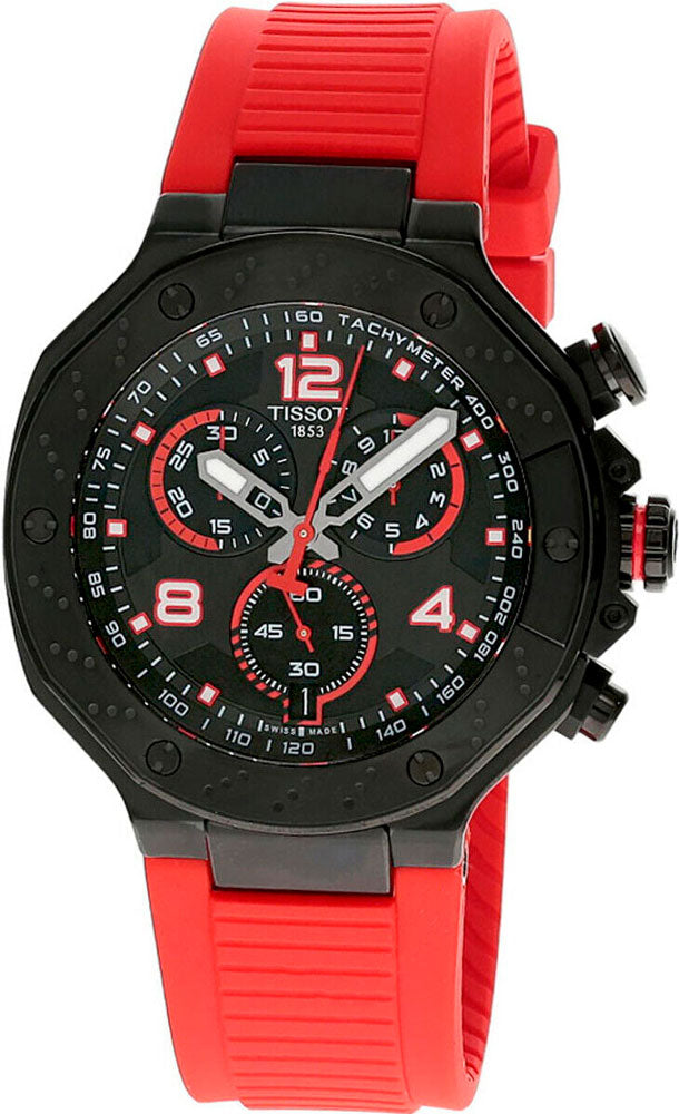 Tissot T-Race MotoGP Chronograph 2023 Limited Edition Black Dial Rubber Strap Sports Men's Watch - T141.417.37.057.01