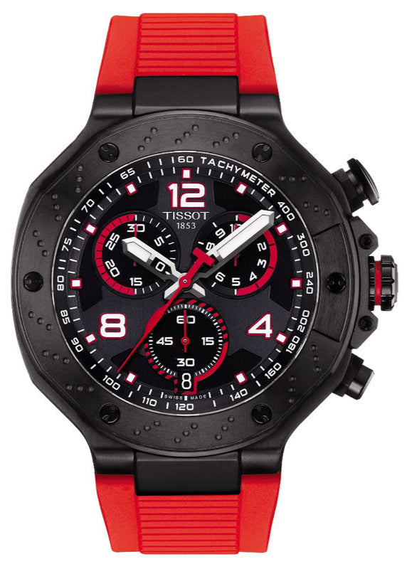 Tissot T-Race MotoGP Chronograph 2023 Limited Edition Black Dial Rubber Strap Sports Men's Watch - T141.417.37.057.01