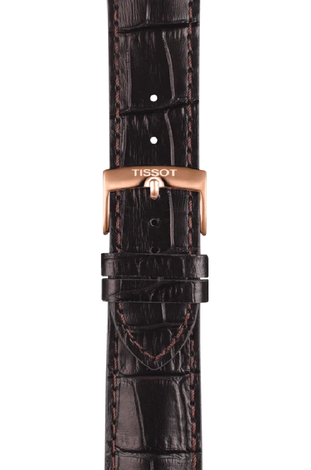 Tissot T-Sport Chronograph XL Silver Dial Brown Leather Strap Men's Watch - T116.617.36.037.00