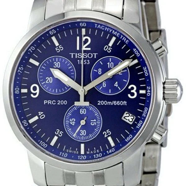 Tissot T-Sport PRC200 Chronograph Stainless Steel Blue Dial Men's Watch - T17.1.586.42