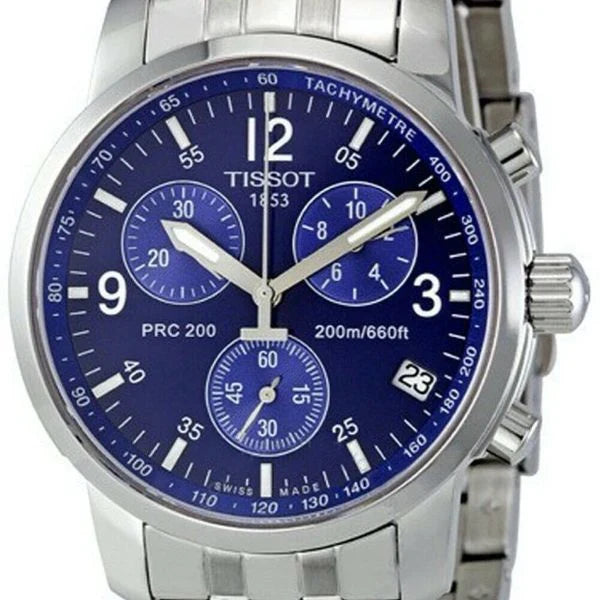 Tissot T-Sport PRC200 Chronograph Stainless Steel Blue Dial Men's Watch - T17.1.586.42