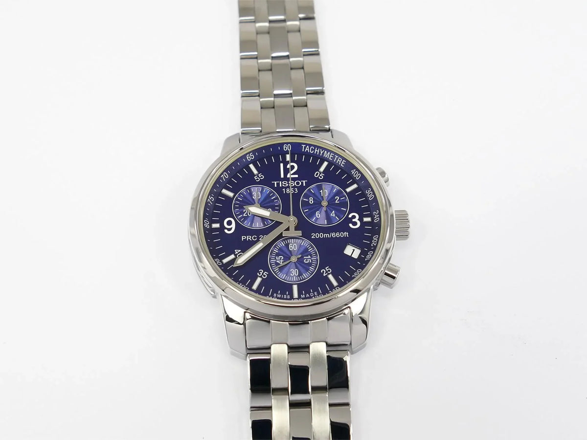 Tissot T-Sport PRC200 Chronograph Stainless Steel Blue Dial Men's Watch - T17.1.586.42
