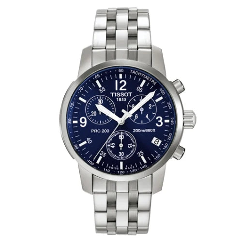 Tissot T-Sport PRC200 Chronograph Stainless Steel Blue Dial Men's Watch - T17.1.586.42