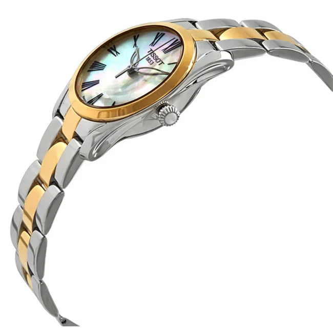 Tissot T-Wave Quartz White MOP Dial Ladies Watch - T112.210.22.113.00