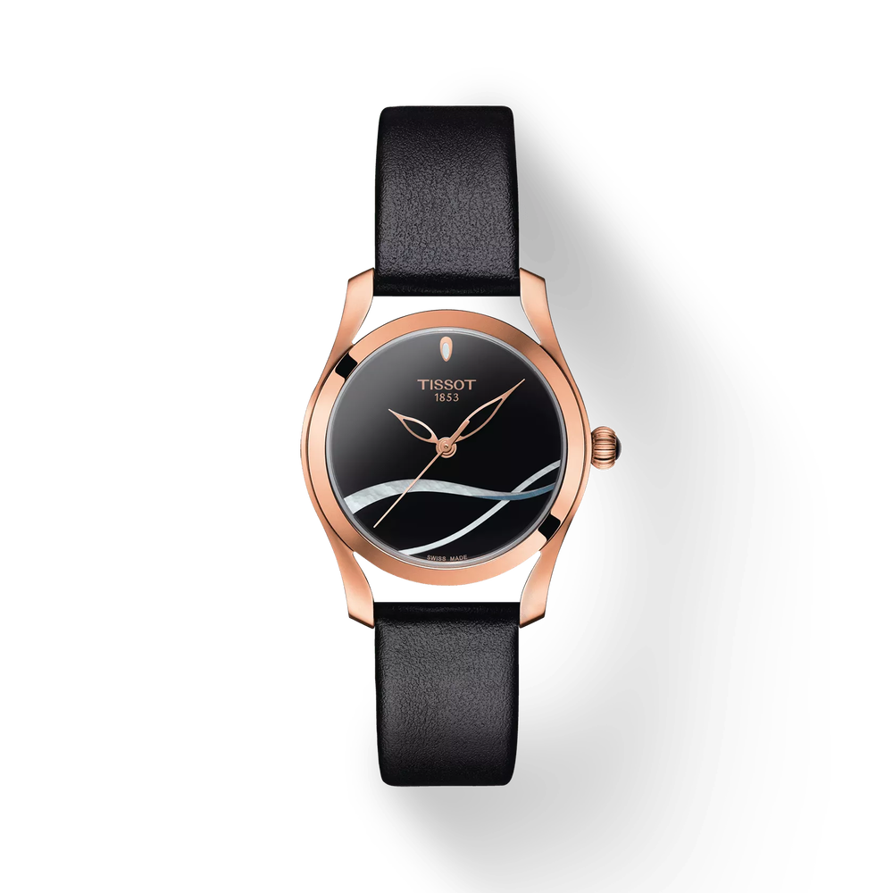 Tissot T-Wave Leather Strap Black Ladies Watch - T112.210.36.051.00