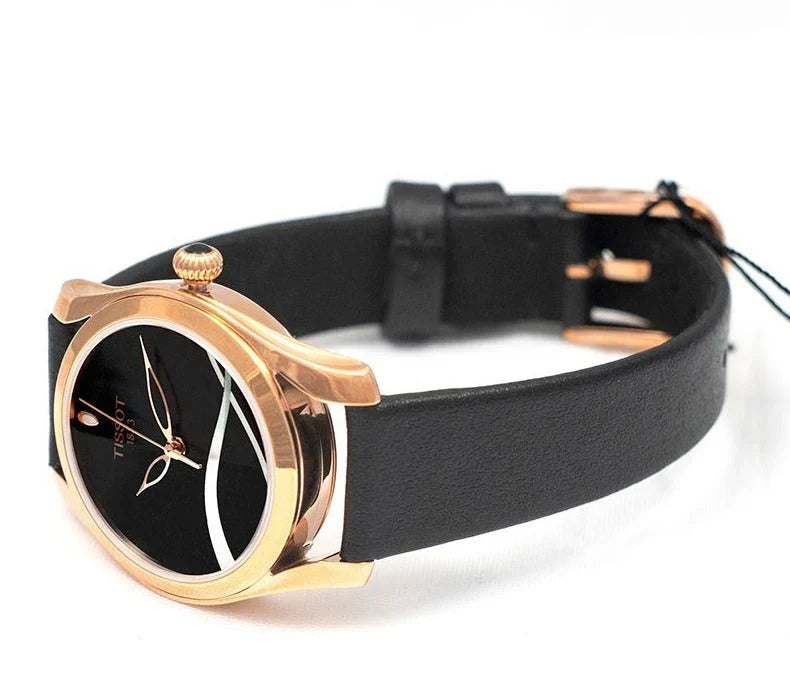 Tissot T-Wave Leather Strap Black Ladies Watch - T112.210.36.051.00