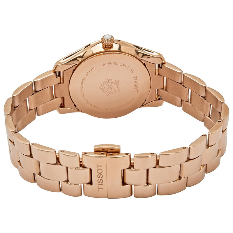 Tissot T-Wave Quartz White Mother of Pearl Dial Ladies Watch - T112.210.33.113.00