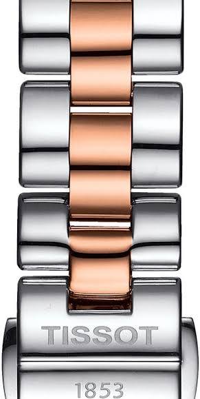 Tissot T-Wave MOP Dial Stainless Steel Gold Rose Women's Watch - T112.210.22.113.01
