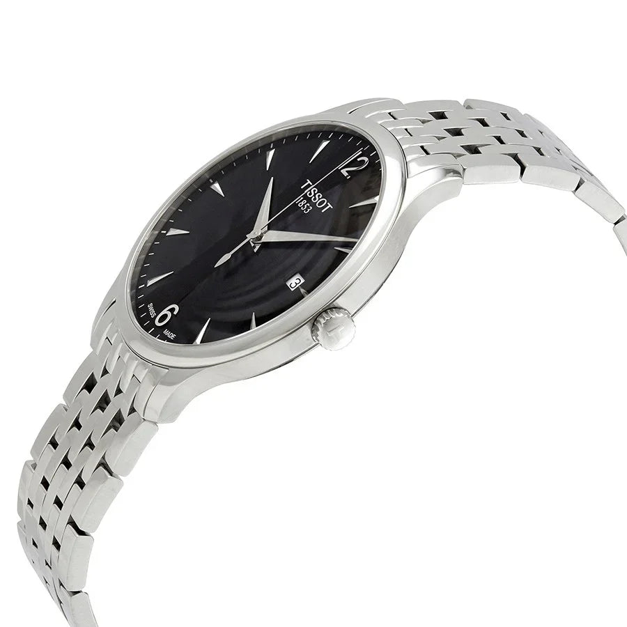Tissot Tradition Quartz Black Dial Stainless Steel Men's Watch - T063.610.11.057.00