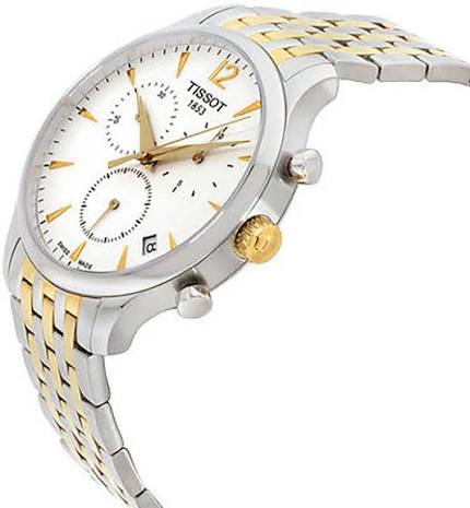 Tissot Tissot Tradition's White Dial Steel Strap Men's Watch - T063.617.22.037.00