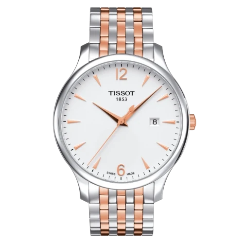 Tissot Tradition Silver Dial Rose Gold Men's Watch - T063.610.22.037.01