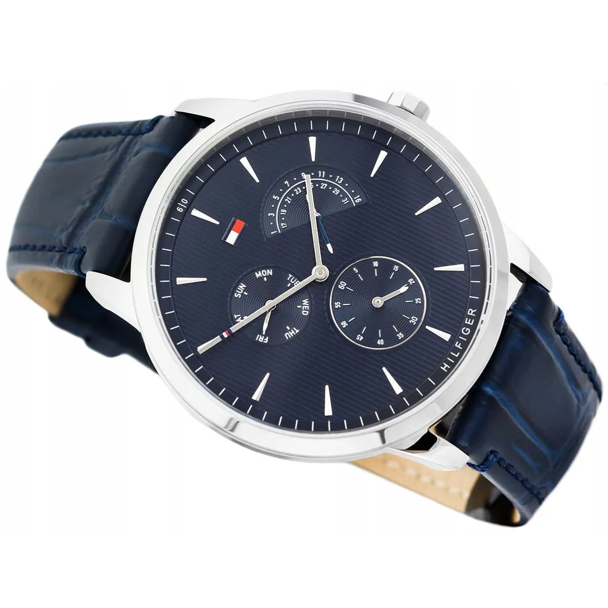 Tommy Hilfiger Blue Leather Men's Watch - 1710387