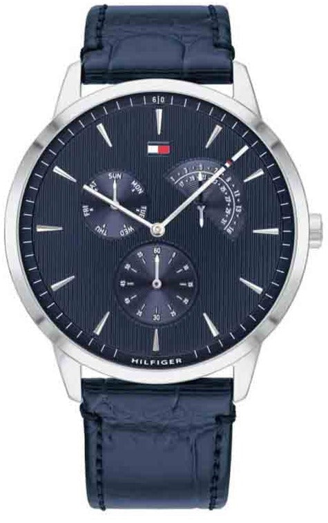 Tommy Hilfiger Blue Leather Men's Watch - 1710387