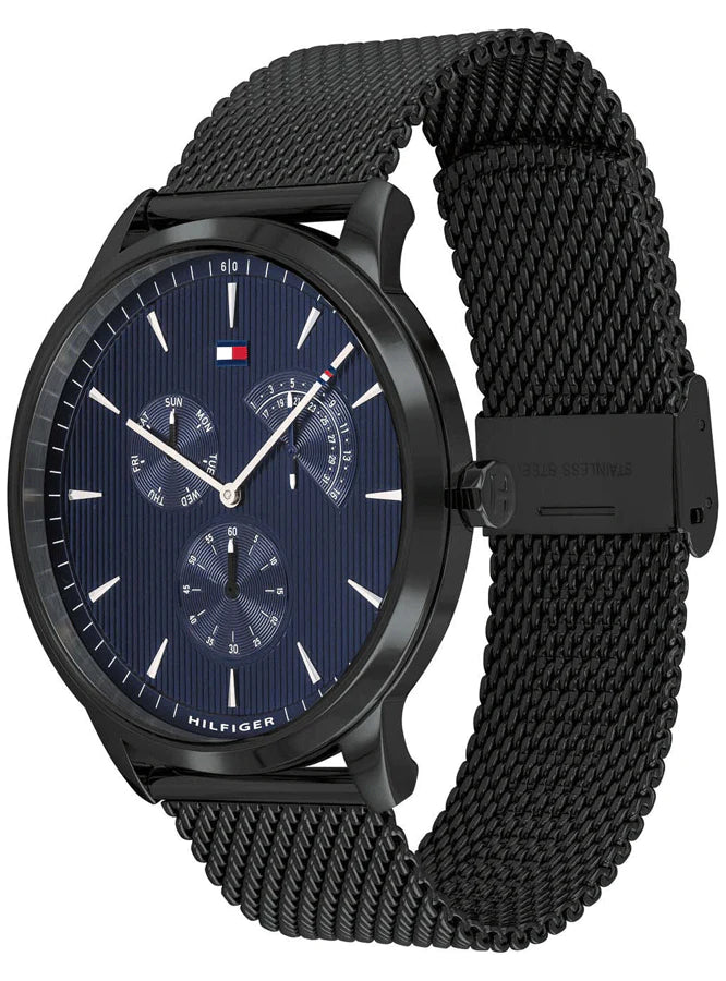 Tommy Hilfiger Multi-Function Black Mesh Mens Watch - 1710392