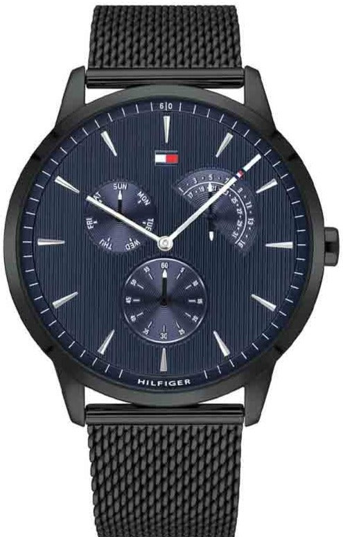 Tommy Hilfiger Multi-Function Black Mesh Mens Watch - 1710392