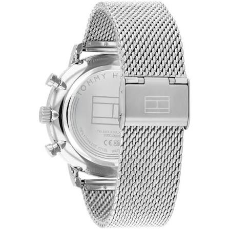 Tommy Hilfiger Stainless Steel Mesh Black Dial Multi-function Men's Watch - 1710708