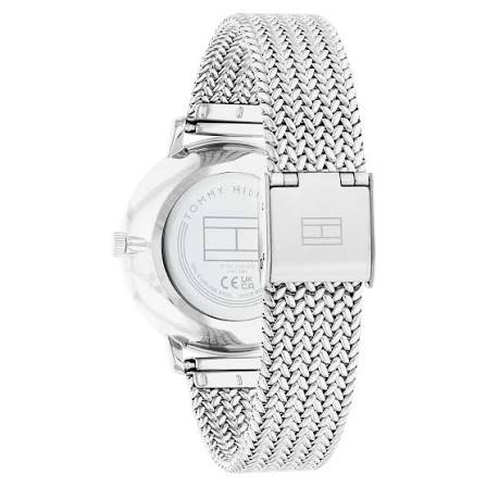 Tommy Hilfiger Steel Mesh Silver Dial Slim Women's Watch - 1782604