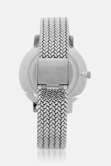 Tommy Hilfiger Steel Mesh Silver Dial Slim Women's Watch - 1782604