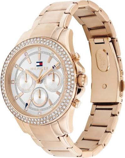 Tommy Hilfiger Rose Gold Stainless Steel, White Dial Watch Women's - 1782624