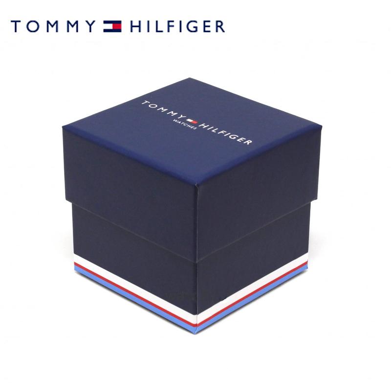 Tommy Hilfiger branded watch box in navy blue with logo