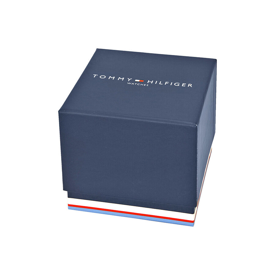 Tommy Hilfiger watch presentation box in navy blue with brand logo