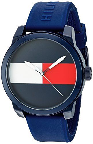 Tommy Hilfiger Men's Watch - Flag Sport Quartz Blue Silicone Strap | 1791322