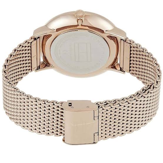 Tommy Hilfiger Grey Dial Rose Gold Mesh Women's Watch 1791506