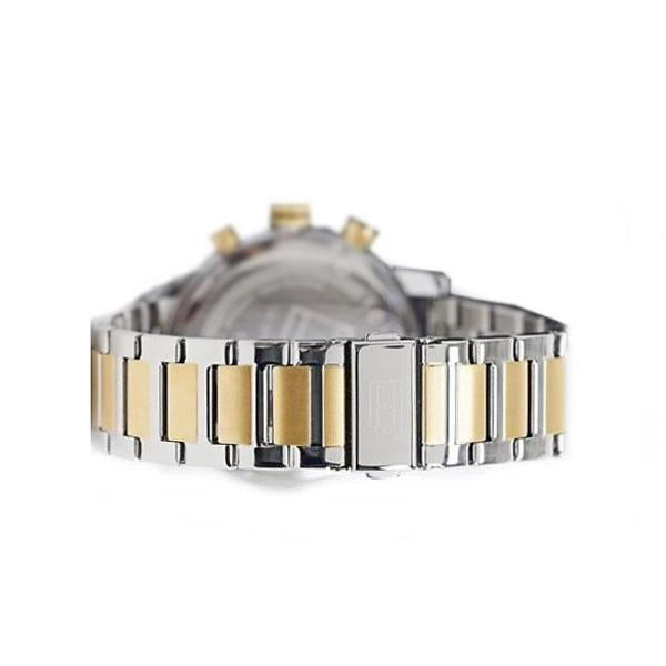 Two-tone stainless steel and gold-tone bracelet with chronograph watch case