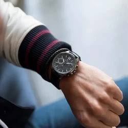 Tommy Hilfiger Men's Quartz Black Leather Strap Black Dial 44mm Watch 1791544