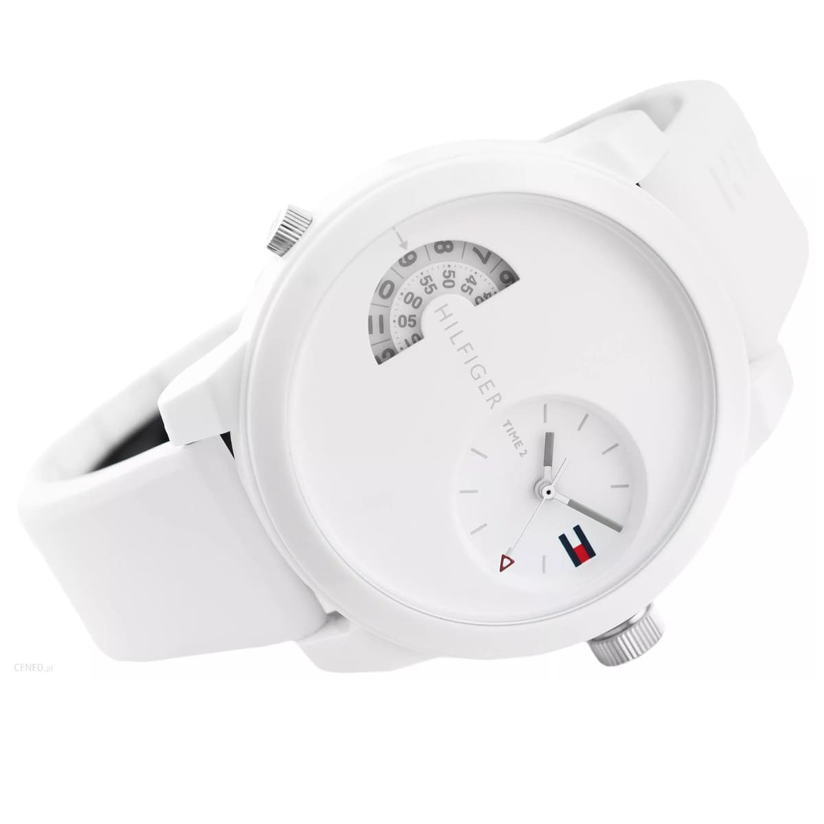 Tommy Hilfiger Quartz White Silicone Strap White Dial 44mm Men's Watch - 1791558