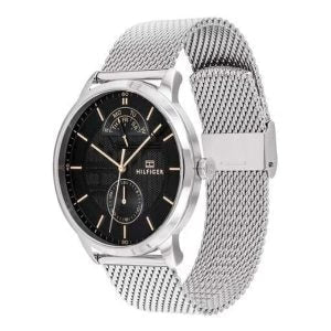 Tommy Hilfiger Quartz Stainless Steel Black Dial 44mm Men's Watch 1791610