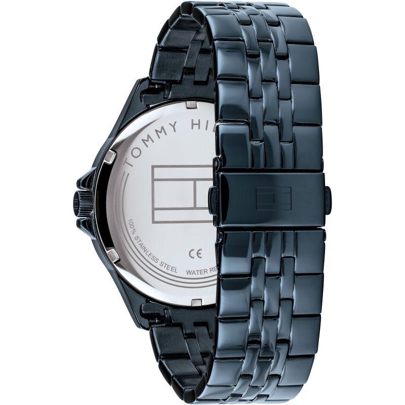 Tommy Hilfiger 1791618 caseback showing water resistance and specifications
