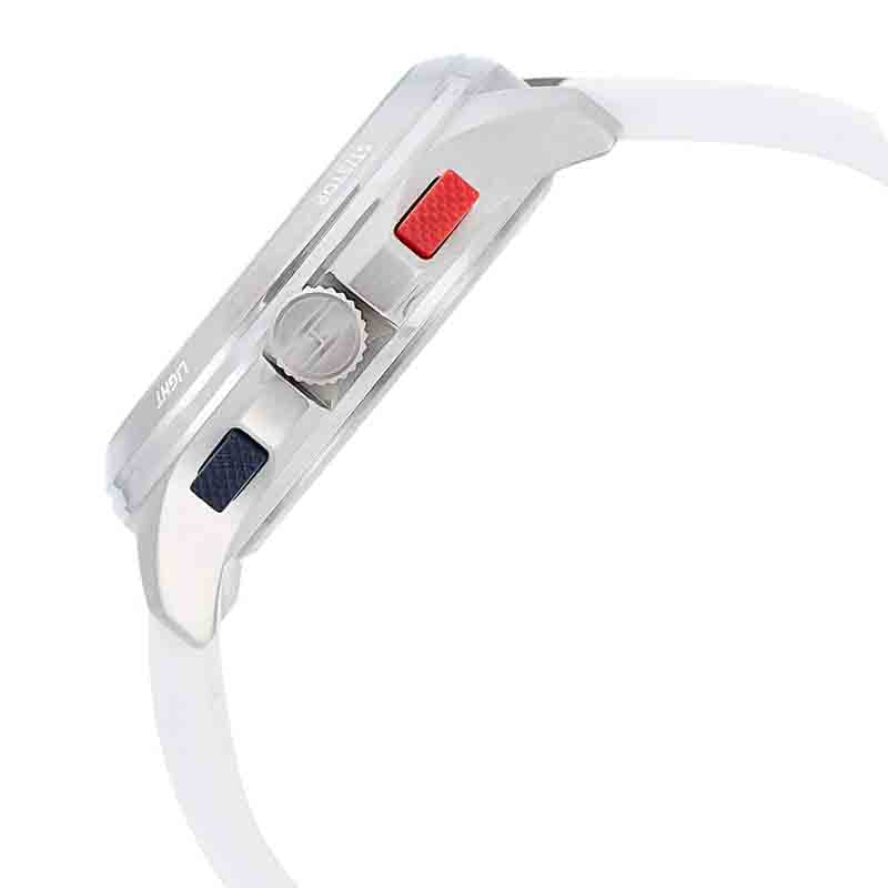 Tommy Hilfiger Quartz Silicone Strap Silver Dial 46mm Men's Watch - 1791764