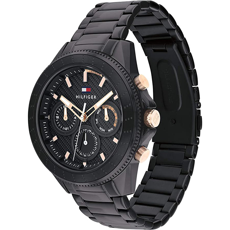 Tommy Hilfiger Aiden Black Stainless Steel Men's Watch - 1791858