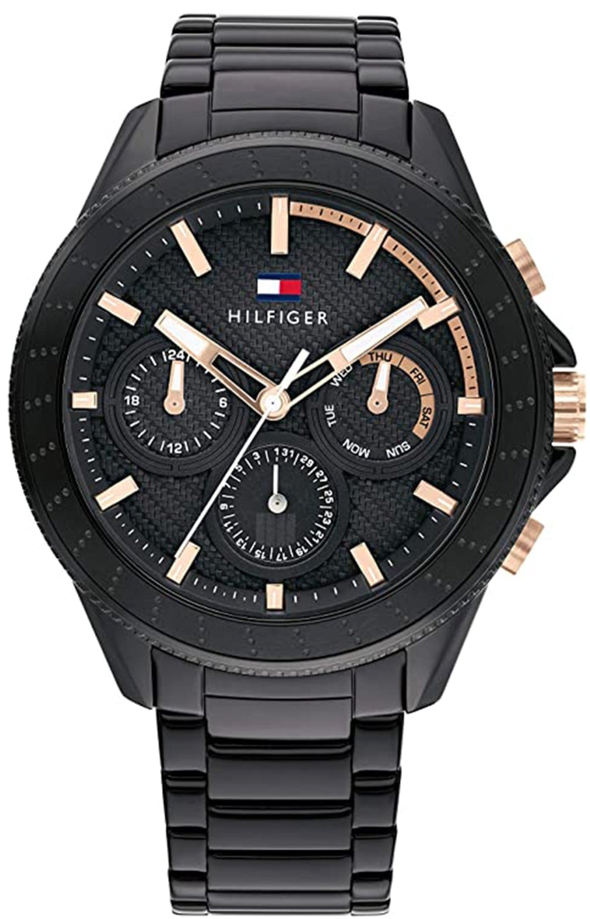 Tommy Hilfiger Aiden Black Stainless Steel Men's Watch - 1791858