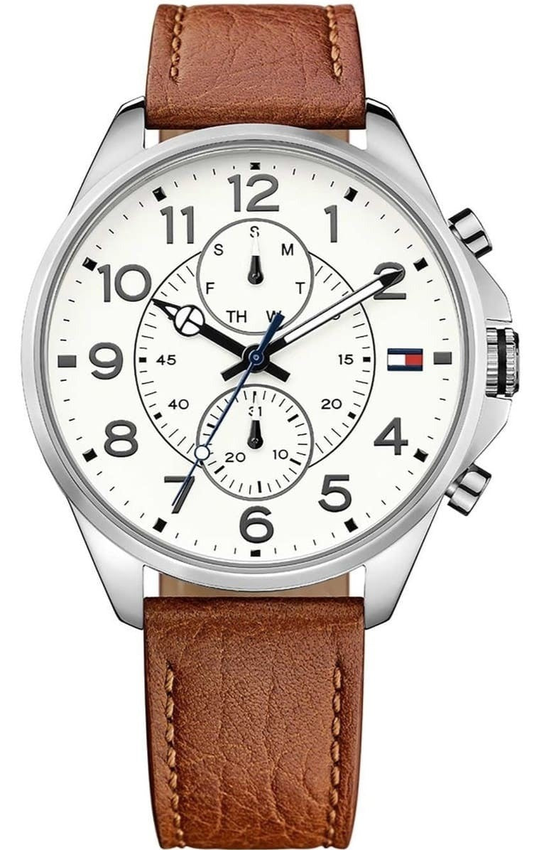 Tommy Hilfiger Brown Leather Mens Watch 1791274