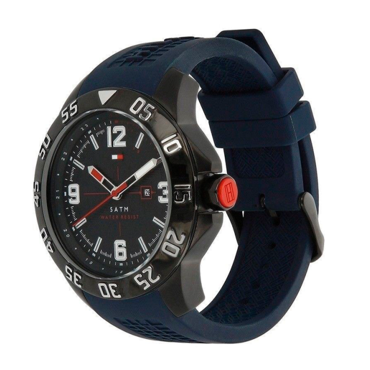 Tommy Hilfiger Cole men's watch side view showing strap and bezel detail