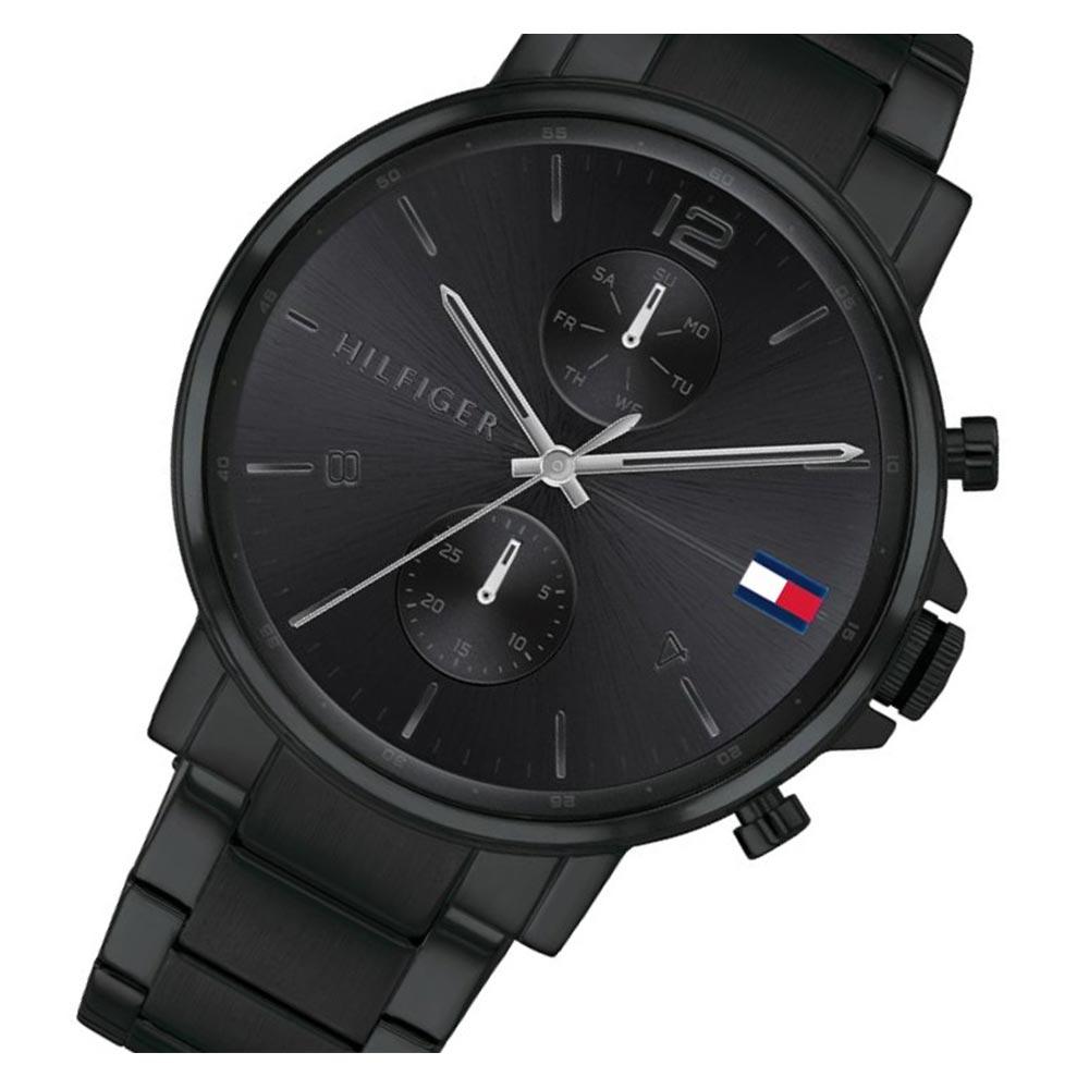 TOMMY HILFIGER DANIEL BLACK STEEL MULTI-FUNCTION MEN'S WATCH - 1710414