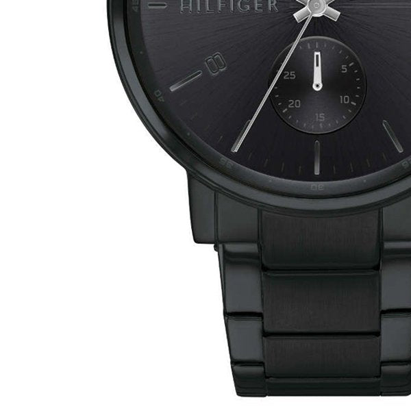 TOMMY HILFIGER DANIEL BLACK STEEL MULTI-FUNCTION MEN'S WATCH - 1710414