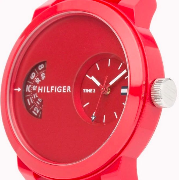Tommy Hilfiger Denim Sport Dual Time Red Men's Watch