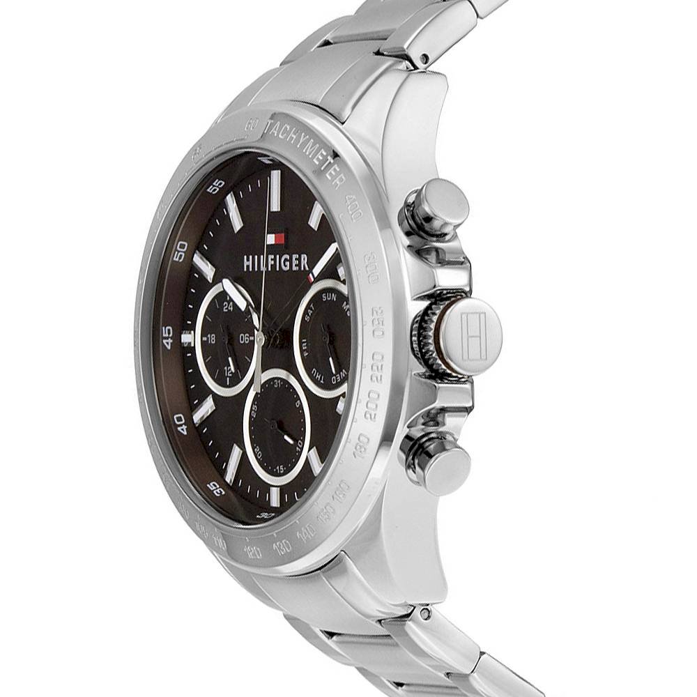 Tommy Hilfiger Hudson Brown Dial Stainless Steel Men's Watch 1791229