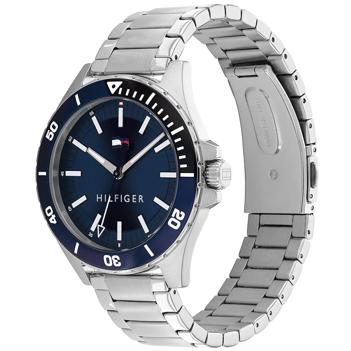 Tommy Hilfiger Logan Quartz Silver Stainless Steel Bracelet Men's Watch - 1792012
