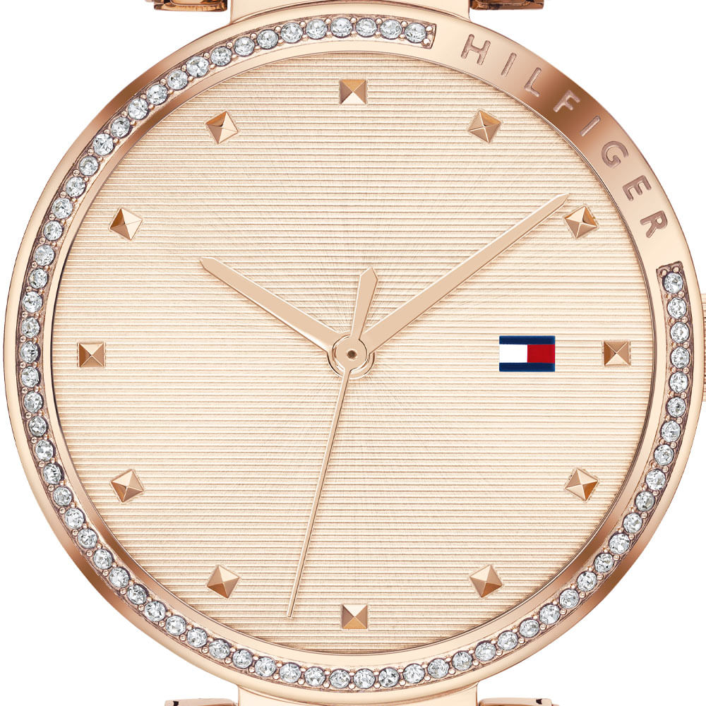 Tommy Hilfiger Lynn Crystal Accents Rose Gold Tone Stainless Steel Quartz Women's Watch - 1782237